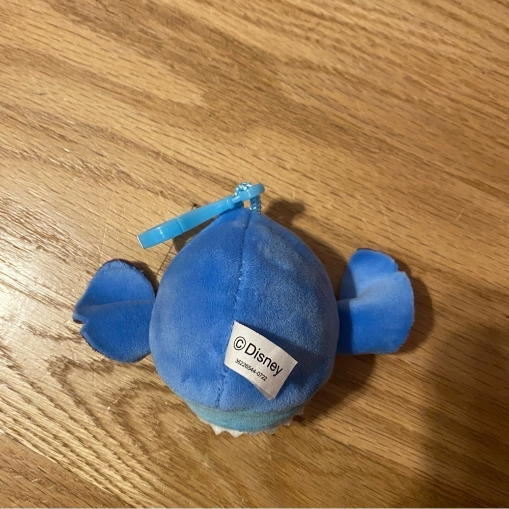 Disney Stitch Squish Ball Plush Bag Clip Blue Lilo - Picture 3 of 5